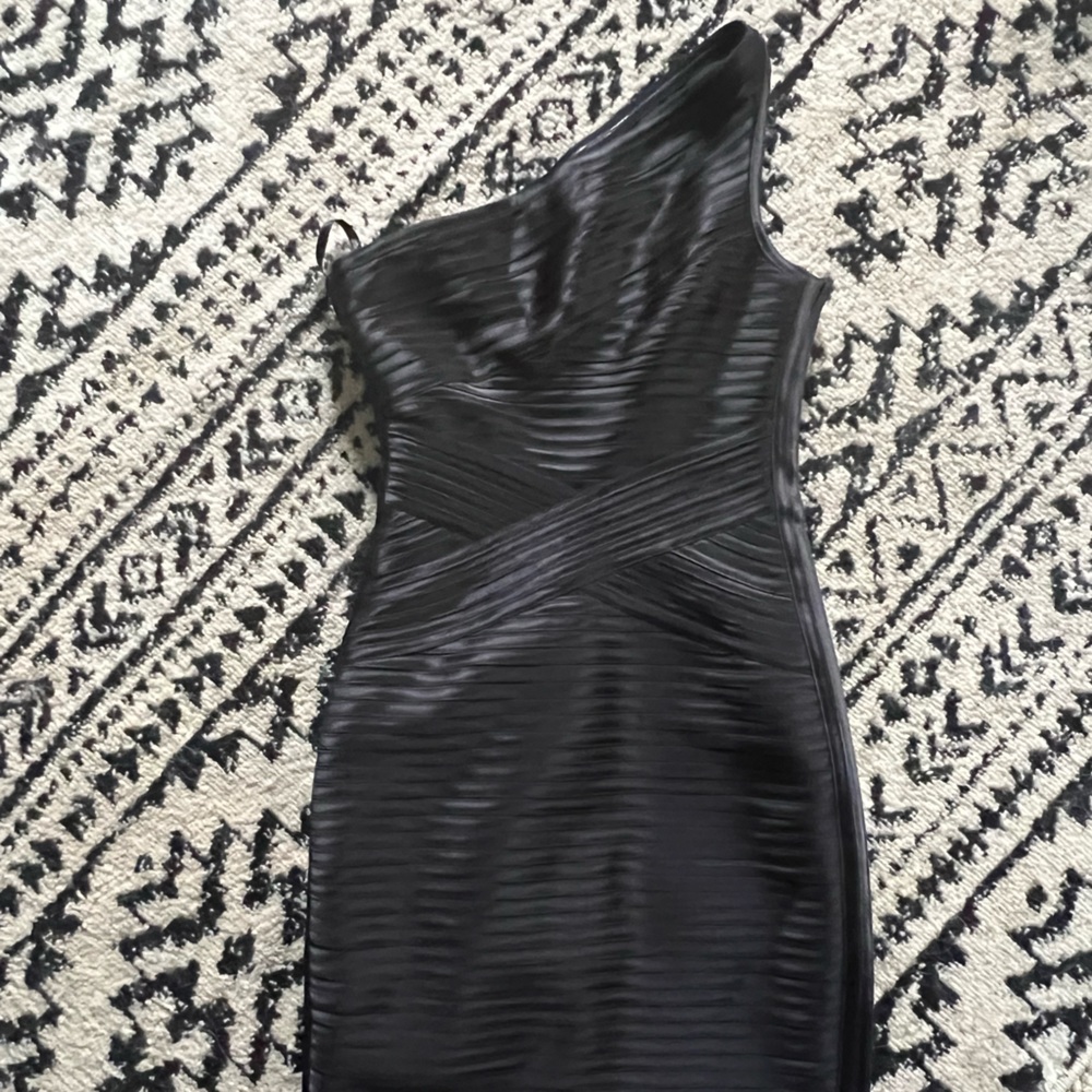 BCBG Black One Shoulder Dress Size XXS